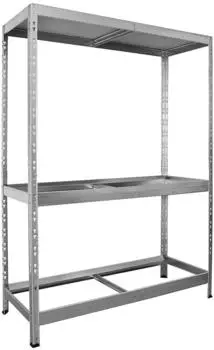 Floordirekt Reifenregal verzinkt 180x130x50cm, 3 Ebenen (fd-27969)