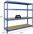 Proregal Goliath Schwerlastregal 4 Holzböden 350kg blau 180x200x60cm