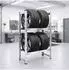 Relaxdays Reifenregal Stecksystem Stahl, 100x60x35cm, 150kg/Ebene