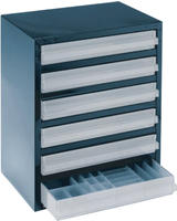 Kleinteilemagazin B 357 X T 255 X H 435 Mm Stahlblech 6 Schubladen - 137591 - Raaco