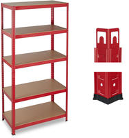 Schwerlastregal, Traglast 875 Kg, 5 Ebenen, Zum Stecken, Keller, Garage, Hxbxt: