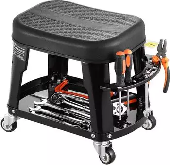 VEVOR Werkstatthocker auf Rollen, 136kg, 360&deg; drehbar, Werkzeugablage (XF8309)