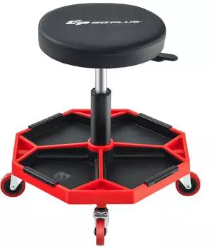 Costway Werkstatthocker h&ouml;henverstellbar 41-55cm, 150kg, rollbar (AU10007)
