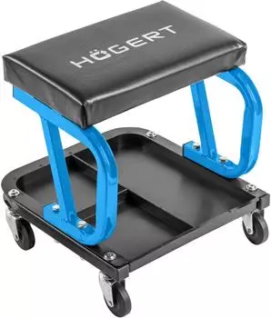 H&ouml;gert HT7G561 Werkstattstuhl fahrbar 130kg Tragkraft (HT7G561)