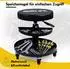 CCLife Technic Werkstatthocker höhenverstellbar 380-500mm mit Rollen, 2 Ablagen, 150kg (3106)