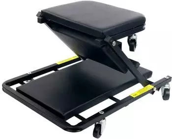 FreeTec Mechaniker-Rollbrett 2-in-1 Klapphocker, 6 Rollen, 1m, 150kg (FK0167)