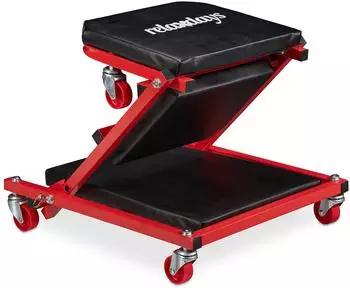 Relaxdays Rollbrett Werkstatt 2in1 Rollsitz & Werkstattliege 360&deg; klappbar bis 150kg