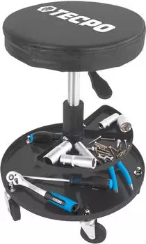 TECPO Werkstatt-Rollsitz mit Ablage, 135kg, h&ouml;henverstellbar 390-520mm (300339)