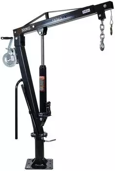 Wiltec Pickup Ladekran 500kg 360° Seilwinde, Standfuß (62022)