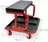 Relaxdays Werkstatthocker mit Ablage, Rollhocker, bis 100kg