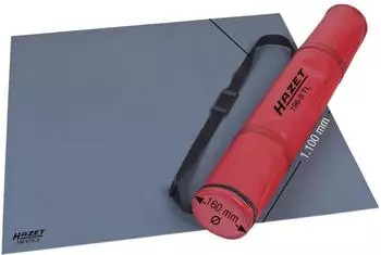 HAZET Stand-Isoliermatte, Kunstleder rot, rutschfest, VDE (196VDE-8/2)