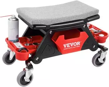 VEVOR Rollhocker Werkstatthocker mit Aufbewahrungsbox 136kg