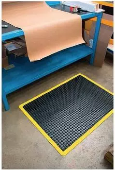 Coba Bubblemat Safety Anti-Erm&uuml;dungsmatte 600x900mm schwarz/gelb