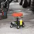 HomCom Werkstatthocker mit Rollen, höhenverstellbar 38-50cm, orange (C20-084V00OG)