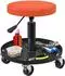 HomCom Werkstatthocker mit Rollen, höhenverstellbar 38-50cm, orange (C20-084V00OG)