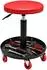 Relaxdays Werkstatthocker höhenverstellbar, mit Rollen und Ablage, rot (42-56x38cm)