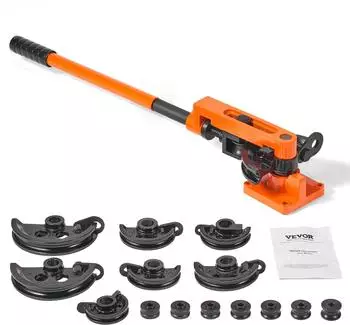 VEVOR Rohrbiegegerät manuell 9,5-25,4mm 7 Matrizen 180°