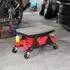 HomCom Werkstatthocker mit Rollen, Ablagefläche, Schublade, 135kg, grau