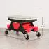 HomCom Werkstatthocker mit Rollen, Ablagefläche, Schublade, 135kg, grau