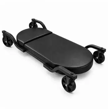 Relaxdays Montageliege gepolstert 180kg, 17x48,5x109cm, schwarz