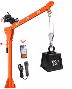 VEVOR Pickup-Ladekran 499kg Teleskopausleger 12V Seilwinde