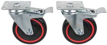 KS Tools RACINGline Lenkrollensatz, mit Roll- und Drehbremse, inkl. Schrauben