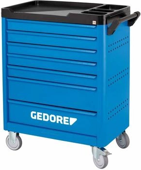 Gedore Workster Smartline Werkzeugwagen mit 7 Schubladen und 190-teiligem Werkzeugsortiment (WSL-L-TS-190)