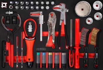 KS Tools Öl- und Reifendienst-Satz in Schaumstoffeinlage, 43-tlg (811.0043)
