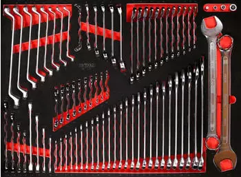 KS Tools Schraubenschlüssel-Satz in Schaumstoffeinlage, 76-tlg (821.0076)