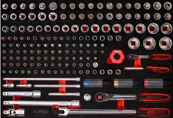 KS Tools Steckschl&uuml;ssel-Satz 1/4" + 1/2" in Schaumstoffeinlage, 167-tlg (811.0167)