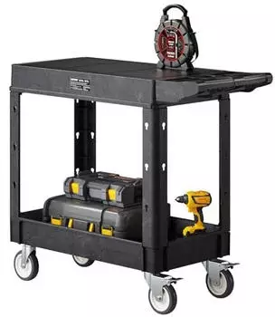 VEVOR Werkzeugwagen Kunststoff 2 Ablagen 250kg 360&deg;-Lenkrollen (JYUP2)