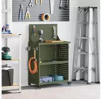 Vidaxl Tool Trolley Olive Green 65 X 35 X 111 Cm Cold-rolled Steel