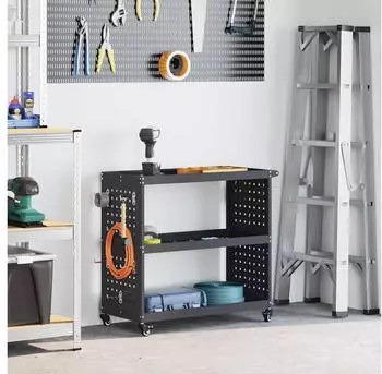 vidaXL Werkzeugwagen Anthrazit 75x35x73cm Kaltgewalzter Stahl