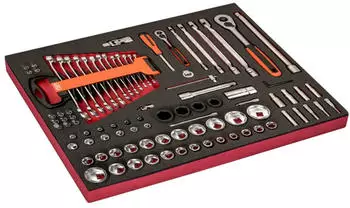Bahco Fit&Go Steckschl&uuml;ssel & Zubeh&ouml;r Schaumstoffmodul 3/3, 93-tlg. (FF1A106)