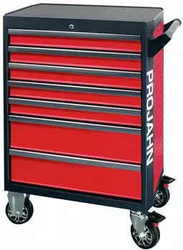 Projahn GALAXY Werkstattwagen 7 Schubf&auml;cher 187-tlg. Best&uuml;ckung Rot/Anthrazit (5501-124)