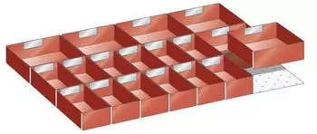 Lista Schubladeneinteilungs-Set, Einsatzk&auml;sten, 18-teilig, 612x459x75mm (100.293.000)