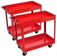 vidaXL Werkstattwagen 2 Stk. 100 kg 2 Etagen