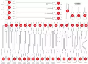 KS Tools Leere Schaumstoffeinlage f&uuml;r 821.0046 (821.0046-97)