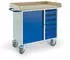 Rollcart Werkstattwagen 6 Schubladen Stahlschrank 400kg RAL5010/RAL7035 (07-4367)