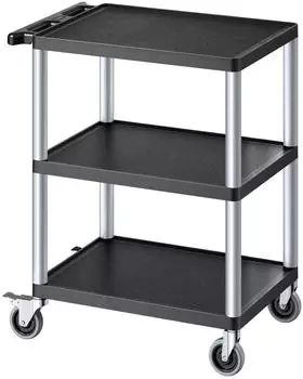VEVOR Werkzeugwagen Kunststoff 3 Ablagen 136kg 360&deg;-Lenkrollen (JYS3)