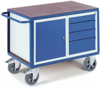 Rollcart Schwerlast-Werkstattwagen Stahlschrank 4 Schubladen 1000kg (07-4307/S)