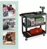 Relaxdays Werkstattwagen 3 Ebenen Metall/Kunststoff, bis 100kg, 78x76x35cm (10050516_46)