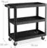Relaxdays Werkstattwagen 3 Ebenen Metall/Kunststoff, bis 100kg, 78x76x35cm (10050516_46)