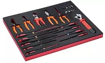 Bahco Fit&Go 3/3 Schaumstoffeinlage Isolierter Werkzeugset 17-tlg. (BHFF1A5009)