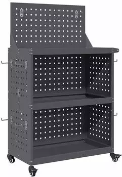 vidaXL Werkzeugwagen Anthrazit Kaltgewalzter Stahl 65x35x111cm