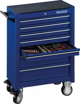 Projahn UNIVERSE Werkstattwagen 7 Schubf&auml;cher, 187-tlg. Best&uuml;ckung, blau (6501-524)