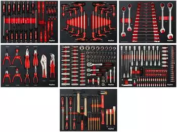 Chemin&eacute;es M&eacute;phisto Werkzeugwagen-Einlagen Set 7-teilig, Schaumstoff, Carbon Lock (2076939034)