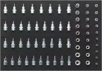 Vigor Blinky Werkzeugmodul V2837 Weichschaum-Einlage 1/1 Steckschlüsseleinsätze 64-tlg. (V2837)