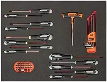 Bahco Fit&Go Schraubendreher/Bits/Steckschl&uuml;ssel Schaumstoffmodul 3/3, 54-tlg. (FF1A40)