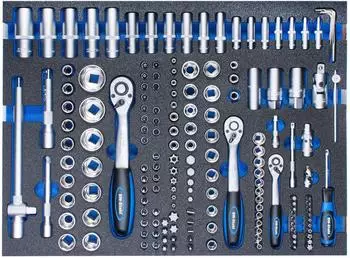 SW-Stahl Werkstattwagen-Steckschlüsselsortiment 1/4", 3/8", 1/2", 171-tlg. (Z3010-1)